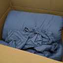 Litanika Oversized Queen Comforter Ocean Blue, 3 Pieces Tufted Boho Farmhouse Bedding Comforter Set, Lightweight Fluffy All Season Comforter Set (98x98In Comforter & 2 Pillowcases)