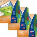 Avery Dividers for 3 Ring Binders, 5-Tab Sets, Two-Pocket Plastic Binder Dividers with Tabs, Multicolor, 3 Sets (71906)