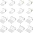 16pcs 2 Size Brass Glue on Bails Tibetan Square Flat Pad Bails Pendants Charms Glue on Cabochon Settings Rectangle Pad Connector for DIY Jewelry Necklaces Crafts Making Hole 4.5mm
