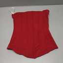 Faretumiya Women Floral Lace Corset Top Strapless Lace Up Bustier Tube Top Mesh Boned Corset Overbust Tops Size XS