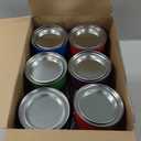 12 Pcs Paint Cans Art Party Favors Clear Empty Paint Cans with Lids Mini Transparent Plastic Buckets Treats Candy Containers for Crafts DIY Decorparty Supplies, 3.35 x 4.92 Inch