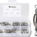 AMYSPORTS Drop Shot Fishing Sinkers Tackle Casting Swivel Fishing Weight Sinker Bullet Fishing Sinker Saltwater Removable Freshwater