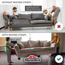 X-Protector Moving Straps - 2 Pairs - Lifting Straps for 2 Movers - Move Furniture Easily and Safely - Perfect for Lifting & Moving Heavy Objects (Adjustable Length 50-118)