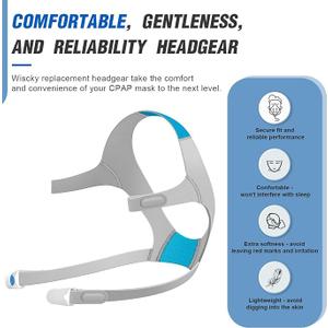 2 Packs Headgear for F20 with Magnetic Clips, Replacement Headgear Straps Compatible with F20 Full Face Mask(Medium)
