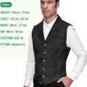 Spooktacular Creations Halloween Victorian Steampunk Gothic Suit Vest for Men, Classic Black Waistcoat Sleeveless for Cosplay (Black, XXL)