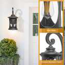 Porch Lights Outdoor, Outdoor Wall Light Fixtures, Waterproof Exterior Lighting Fixtures with Clear Glass Shade, Black Outside Sconce Lights for House, Garager (13.5inch,Bulb Not Included)