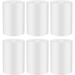Teenyyou 6 Pcs White Frosted Glass Shade Replacements for Pendant Light Fixtures Glass Lamp Shade Cover, 1-5/8 Inch Fitter E26 Base, 4 w x 6 h, Replacement Lamp Globe for Chandelier Wall Sconce