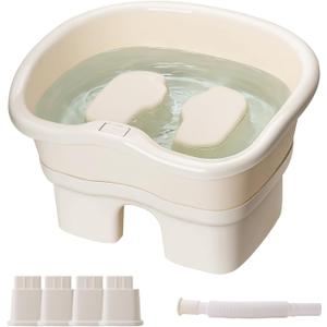 Sitz Bath Tub for Hemorrhoids,Sits Bath Kit for Women & Men,Wider Seat,Deeper Bowl,Adjustable Height,Anti Slip with Drain Tube