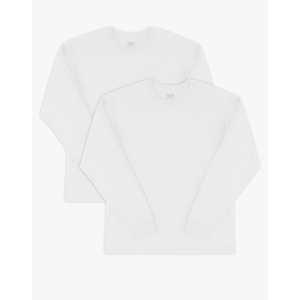 Fruit of the Loom Men's Eversoft Cotton Long Sleeve T Shirts, Breathable & Moisture Wicking with Odor Control Set Of 2, S
