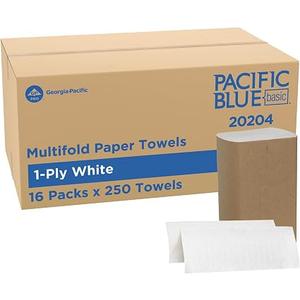 Pacific Blue Basic by Georgia-Pacific PRO Multifold Paper Towels, White, 250 Towels Per Pack, 16 Packs Per Case, 20204