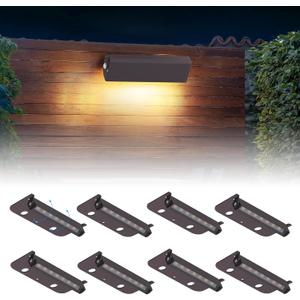 8 Packs 4inch LED 1.8W Hardscape Lighting,12V AC/DC Low Voltage Retaining Wall Light Paver Lighting,2700K Soft White Outdoor Step Light,50,000 Hours Lifespan