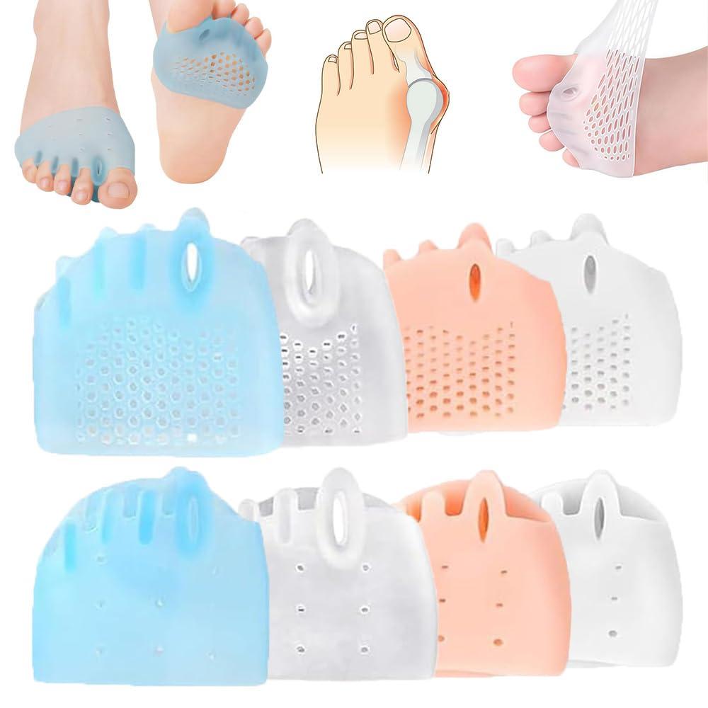 4 Pairs Silicone Toe Separators for Women,Bunion Corrector Cushion Silicone Toe Separators for Women & Men