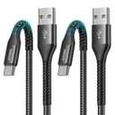USB to USB C Cable 3A Fast Charging [2Pack 6FT], USB A to USB C Cable for CarPlay, Super Durable USB Type C iPhone Charger USBC Cord for iPhone 17/16/15/Pro Max, Samsung Galaxy S26 and More-Upgraded