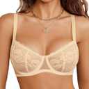 Avidlove Women's Sexy Bra Lace Underwire Unlined Everyday Bra Lingerie Small