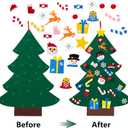 HBlife Felt Christmas Tree 3ft DIY Christmas Decorations Clearance with 26 PCS Ornaments Wall Decor with Hanging Rope for Xmas Gifts Home Door