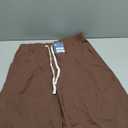 August Alley Men's Baggy Sweatpants Elastic Waist Drawstring Cotton Pockets Lounge Chino Pants Wide Leg Uncuffed Track Pants(Brown,Medium)