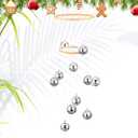 Dazzling Christmas Disco Ball Ornament Moving Spiral Spinning Ball 32 Inch High Natural Bamboo Circle for Indoor Outdoor Porch Yard Garden Patio Room Xmas Party Decoration