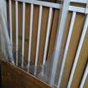 Fairy Baby 51.18" Extra Tall Pet Gate for Doorways, 48.5"-56.2" Extra Wide Long Baby Gate for Stairs, Metal Pressure-Mounted Walk-Through Dog Gate, Auto Close Safety Child Gate Indoor Use, White