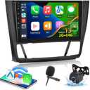 EKAT Android Car Stereo for BMW 1 Series E87 E81 E82 E88 2008-2012 (Auto A/C) - 2+64G Wireless Carplay & Android Auto - 9 Inch Touch Screen Radio with WiFi, GPS, EQ, SWC + AHD Backup Camera & MIC