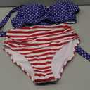 Tempt Me Women Two Piece Vintage Swimsuit Retro Halter Ruched High Waist Bikini with Bottom, Medium