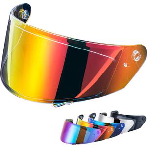 VCOROS X9 Full Face Motorcycle Helmet Replacement Shield 5Color Lens (Chrome Red)