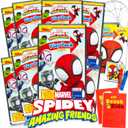 Marvel 8 Pc Spidey and His Amazing Friends Mini Party Favors Set - Bundle 8 Play Packs with Mini Coloring Books, Stickers, and Goodie Bags | Spidey Birthday Party Supplies Decorations