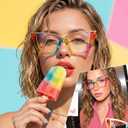 FEISEDY Fashion Cat Eye Blue Light Blocking Glasses for Women Fake Retro Eyeglasses Oversized Stylish Eyewear Frame B0240 (Pink)