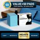 AAY Disposable Bed Pads 36" x 36" (50 Count) , Extra Large Heavy Duty Incontinence Underpads, Super Absorbent 3XL Chucks Pee Pads for Adults, Kids, Pets, Puppy Training