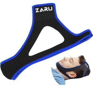 Premium Anti Snore Chin Strap by ZARU [New Version] - Advanced Snoring Solution Scientifically Designed to Stop Snoring Naturally and Give You a Good Night's Sleep
