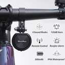 Electric Bike Horn with Remote Control Adjustable Volume Bike Alarm for Adult, Bicycle Bell with Long Battery Life,IPX6 Waterproof,for Mountain Bike/Electric Scooter
