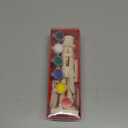 1 Set Christmas Nutcracker Figures Unfinished Wooden DIY Crafts Unpainted Nutcracker Soldier with Paint Brush and White Beard for Christmas Decoration