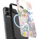for iPhone 13 Pro Max Case Cute - Wireless Charging Compatible - Dual-Layer Hard Shell + Silicone Cover - Aesthetic Protective Phone Case for Women - Coquette Italian Summer Collage Coastal