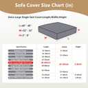 Yoovat Couch Cushion Covers for Sofa Couch Covers Wear-Resistant Universal Sofa Cover Washable Stretch for Sectional Slipcovers (Texture-Light Coffee,Extra Large Single Seat Cover)