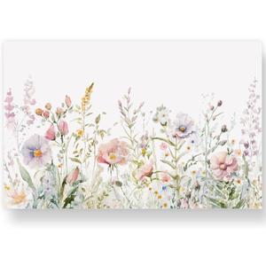 50 Pack Floral Paper Placemat Disposable Watercolor Wildflower Place Mat 11 x 17 Inch Flower Decorative Paper Table Mat for Dinner Table Setting Bridal Shower Wedding Party Supplies
