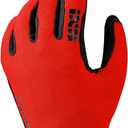 IXS Unisex Ergonomic Preformed Slip-On Touch-Screen Carve Cycling Gloves (Medium, Flou Red)