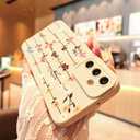 for Samsung Galaxy A13 5G/A04S Phone Case, Fashion Flower Pattern Design Girls Women Liquid Silicone Cover, Slim Shockproof and Scratch-Resistant Soft Case for Samsung A13 - White