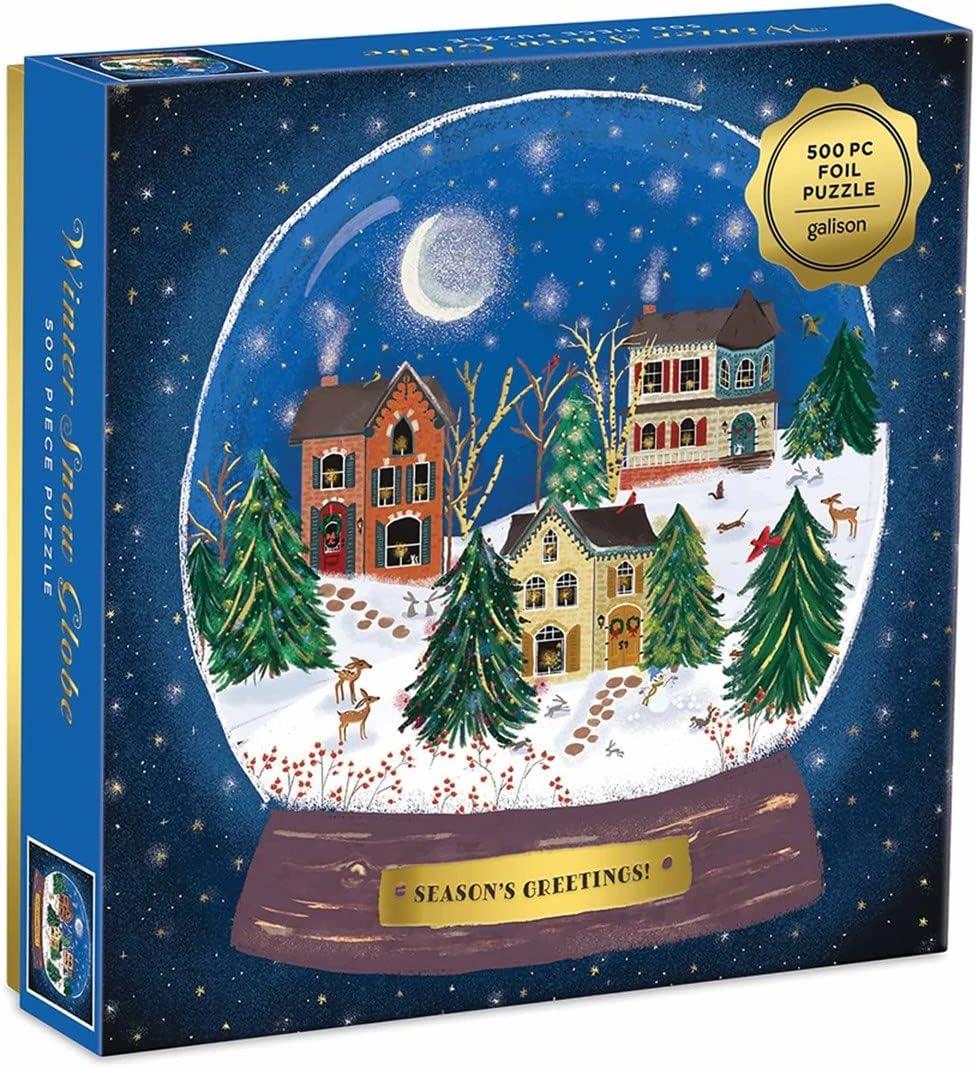 Galison Winter Snow Globe 500 Piece Puzzle