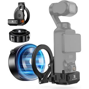 K&F CONCEPT Electric Vacuum Magnetic Mount Compatible with DJI Osmo Pocket 3, 360 Adjustable Suction Cup Stand with 1/4" Screw Holes/Cold Shoe, Magnet Pocket 3 Accessories for Car