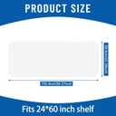 Frienda Set of 5 Wire Shelf Liner 24 x 60 Inch Heavy Duty Waterproof Shelf Liners for Wire Shelving, Non Adhesive Plastic Mat for Metal Rack Kitchen Shelves, Shoe Rack(Clear)