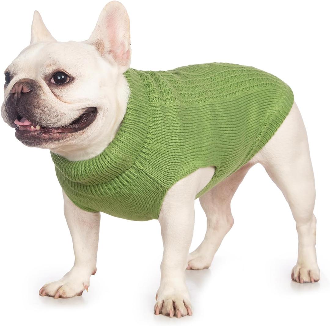 Cat Sweater Stretchy, Snug Winter (Olive Green, XXL, Vest)