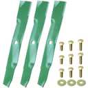 Lawneagle UC22010 Mower Blades with Blade Bolts & Washers for John Deere Z425 Z325E GX255 GX325 GX335 GX345 GX355 X320 X340 X360 X380 Decks Replaces John Deere 54 inch Mower Blades UC22010 M143520