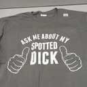 Funny Spotted Dick Pastry Chef British Dessert T-Shirt Large