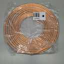 X AUTOHAUX 5/16" Car Brake Line Tubing 25ft Tubing Coil for Hydraulic Braking Systems and Transmission System Copper Tone