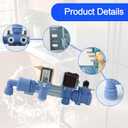 242252702 240531101 Refrigerator Water Inlet Valve for Frigidaire Electrolux Crosley, Plastic Water Inlet Valve Replacement Part Number K-76150 WV2702 241636701