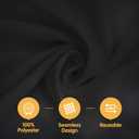 BRILLMAX 6 Pack Black Tablecloths 70 x 120 Inch for 6ft & 8ft Rectangle Tables - 150 GSM Polyester Fabric, Universal Fit, Water, Stain & Wrinkle Resistant Cloth Cover for Wedding Reception Banquet