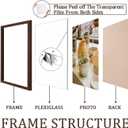 KTKDE A4 Picture Frame Set of 6, Document 8.3x11.7 Certificate Frame Walnut with Plexiglass Gallery Wall Frame, Wall Gallery Poster Frames best gift