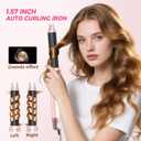 Atopskins 5 in 1 Hair Dryer Brush Set, Detachable Hot Air Styler, Blow Dryer Brush, 3 Heat Settings Auto Curling Wrap Styler, Ionic Hair Styling Tools - Straighten Curl Dry Volumize Smooth (Pink)
