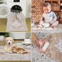 GlowSol Area Rug 5x7 Oriental Area Rug Ultra-Thin Washable Vintage Area Rug Non-Slip Non Shedding Area Rug Low-Pile Indoor Throw Rug for Bedroom Living Room (Pink/Orange)