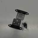 Ravinte 2 Pack (1 Pairs) 1/2" Overlay Cabinet Hinges, Self-Closing Semi-Concealed Face Mount, Matte Black Decorative Hardware with Door Bumpers for Kitchen & Cupboard Doors