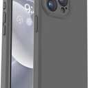 Vooii Compatible with iPhone 15 Pro Max Case, Upgraded Premium Silicone, [Camera Protection] [Soft Anti-Scratch Microfiber Lining] Shockproof Phone Case for iPhone 15 Pro Max 6.7 inch - Dark Grey